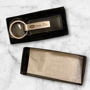 LAND ROVER/ JAGUAR BLACK LEATHER KEYCHAIN NEW